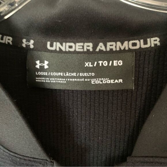 Under Armour Cold Gear Loose Fit 1/2 Zip Pullover Gray Black Sz XL - Picture 3 of 8